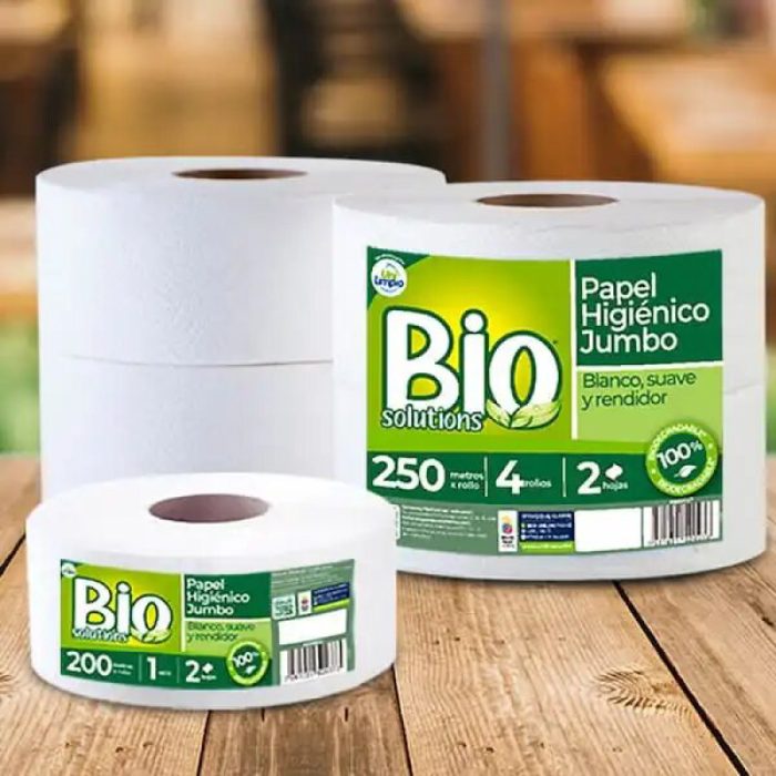 Papel Higiénico Jumbo Biosolutions 2 Hojas Biotower